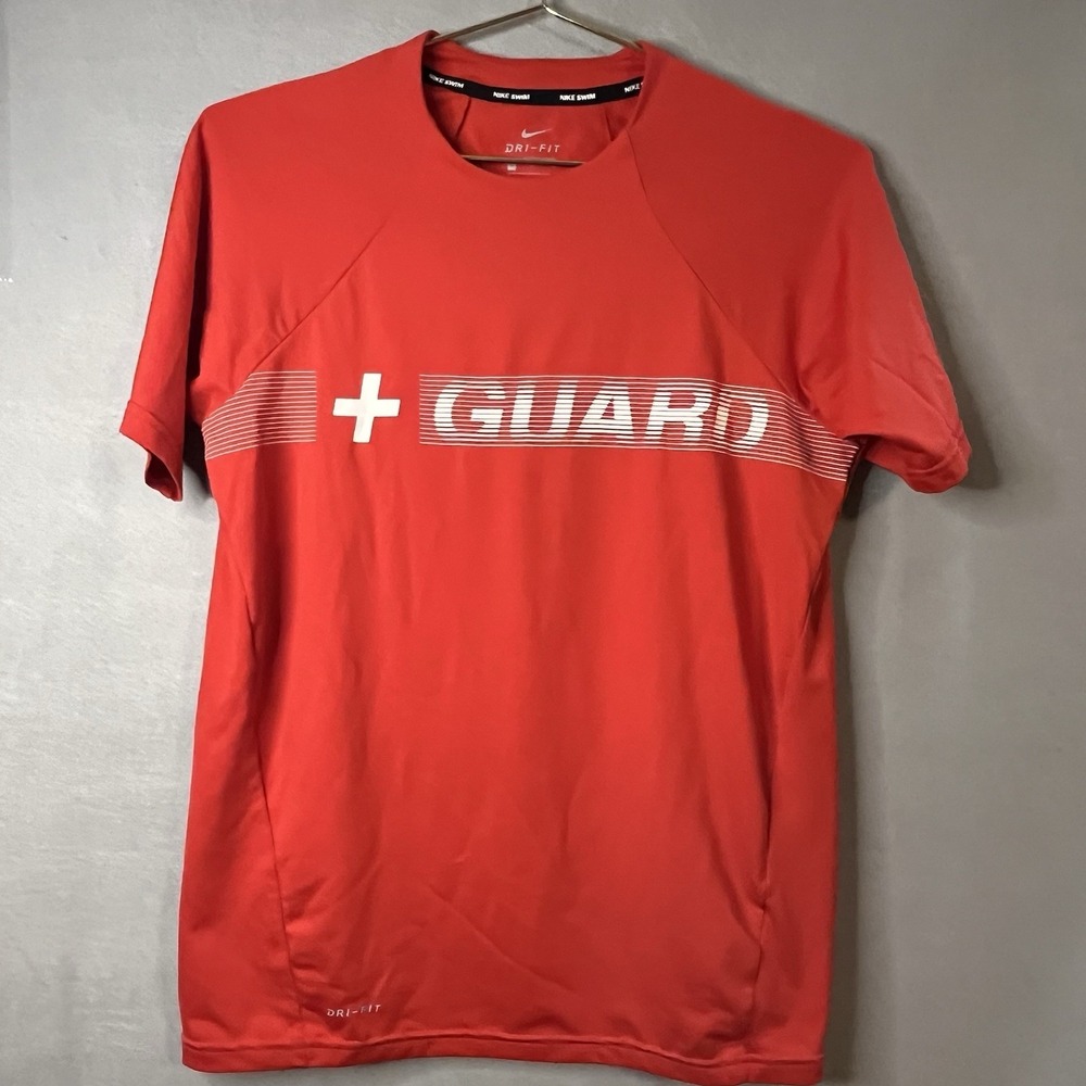 Nike Dri-FIT Guard Men's Red UPF 40+ Moisture Wicking Short Sleeve T-Shirt M